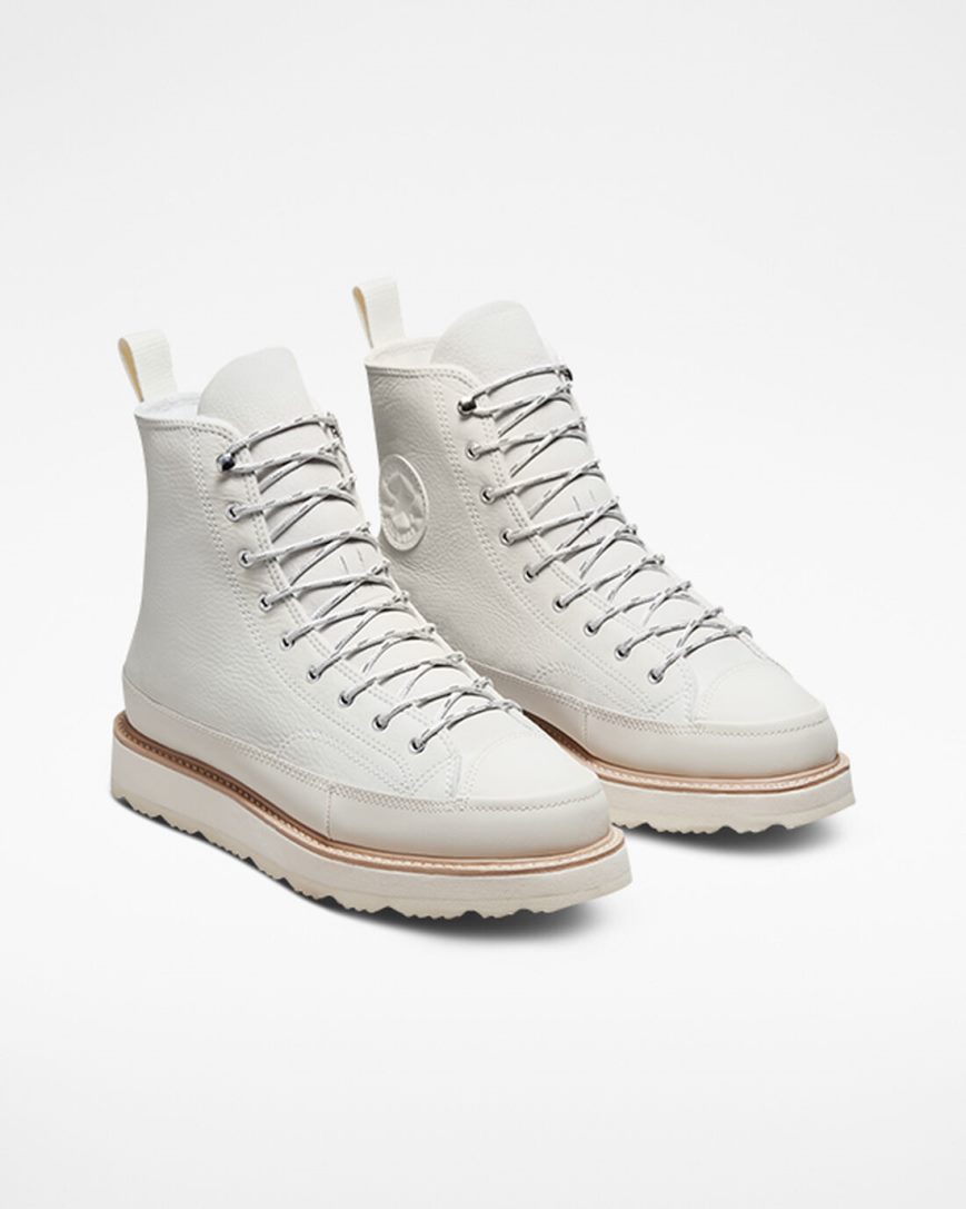 Botas Converse Chuck Taylor Crafted Cano Alto Masculino Bege Bege Branco Rosa | PT X058374